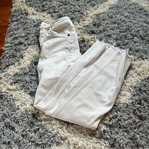 Zara Mid Rise Tan Flare Jeans